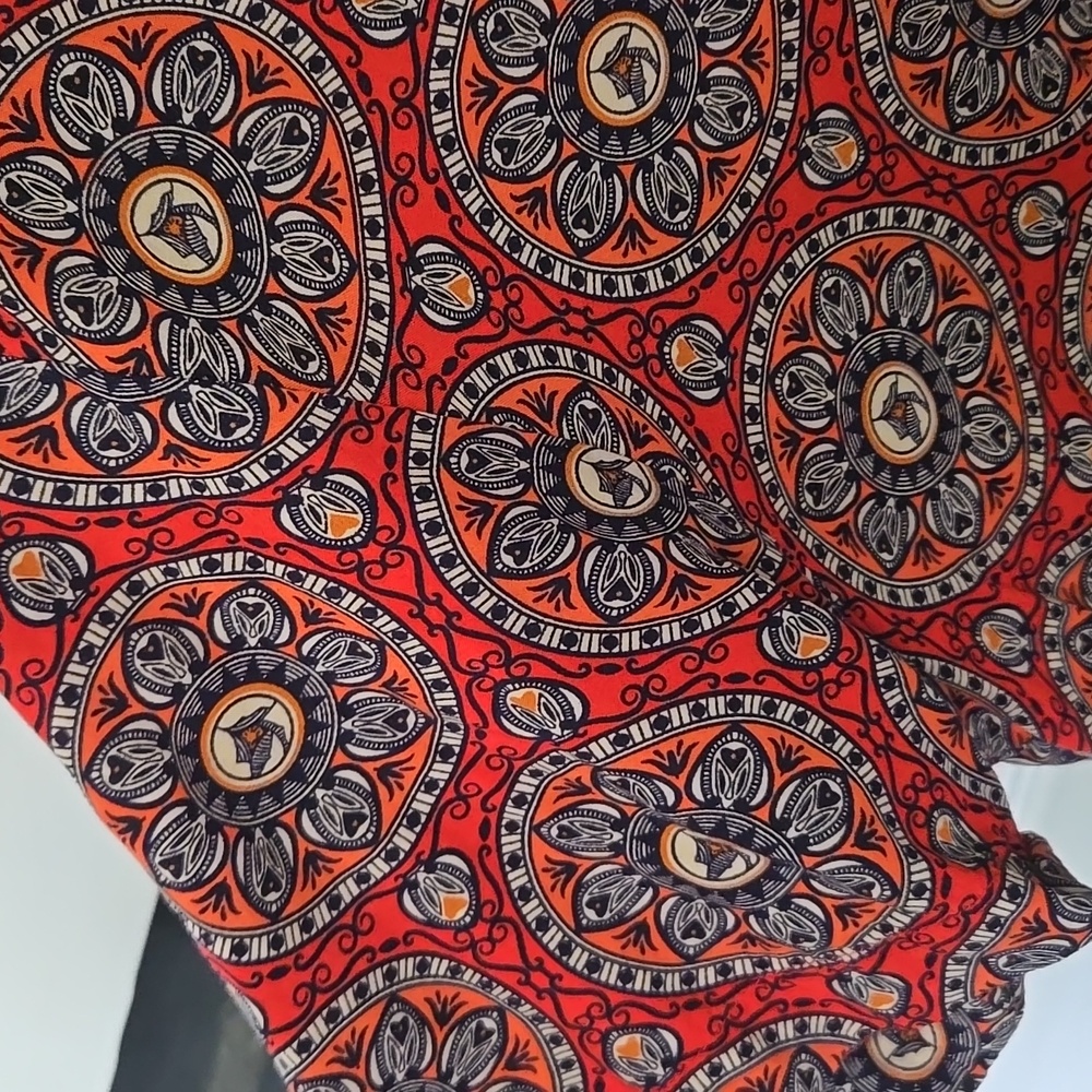 Denim & Flower Red Patterned Shirt - Picture 2 of 10